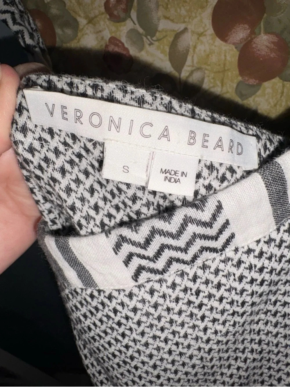 Veronica Beard Quartz Black & White Tie-Shoulder Maxi Dress - Small - Picture 9 of 11